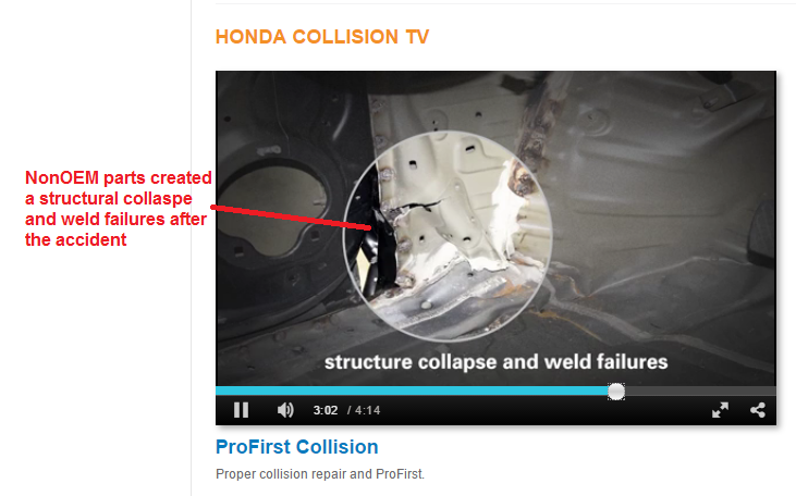 honda-collision-repair-not-using-oem-parts-structural-collaspe